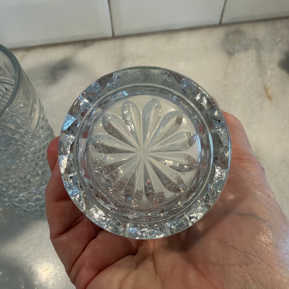 5 Vintage Anchor Hocking Wexford Tumblers Diamond Pattern Clear Glass GW0021 - Picture 8 of 10